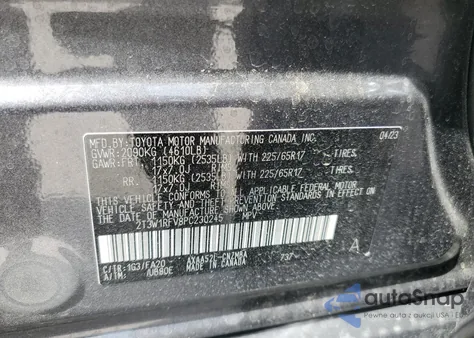 2023 Toyota Rav4 Xle z USA, uszkodzony, nr VIN 2T3W1RFV8PC230245